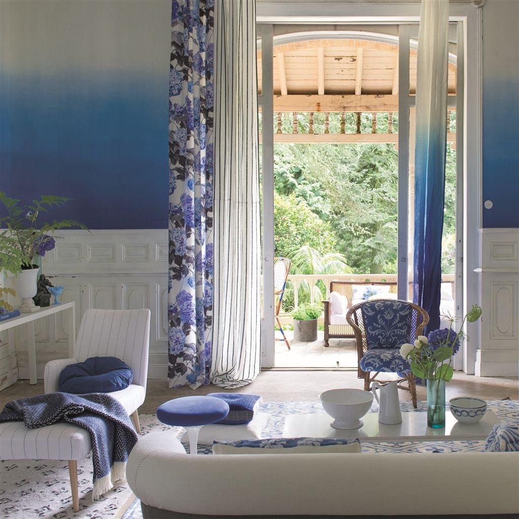 Панно Designers Guild Marquisette Saraille-Cobalt P600/01 фото в интерьере
