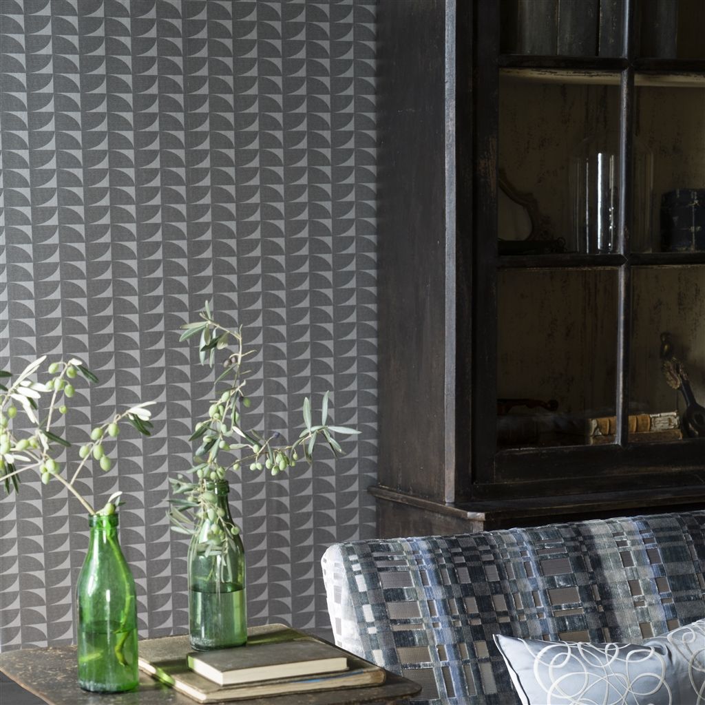 Обои Designers Guild Marquisette Laroche-Noir PDG691/06 фото в интерьере