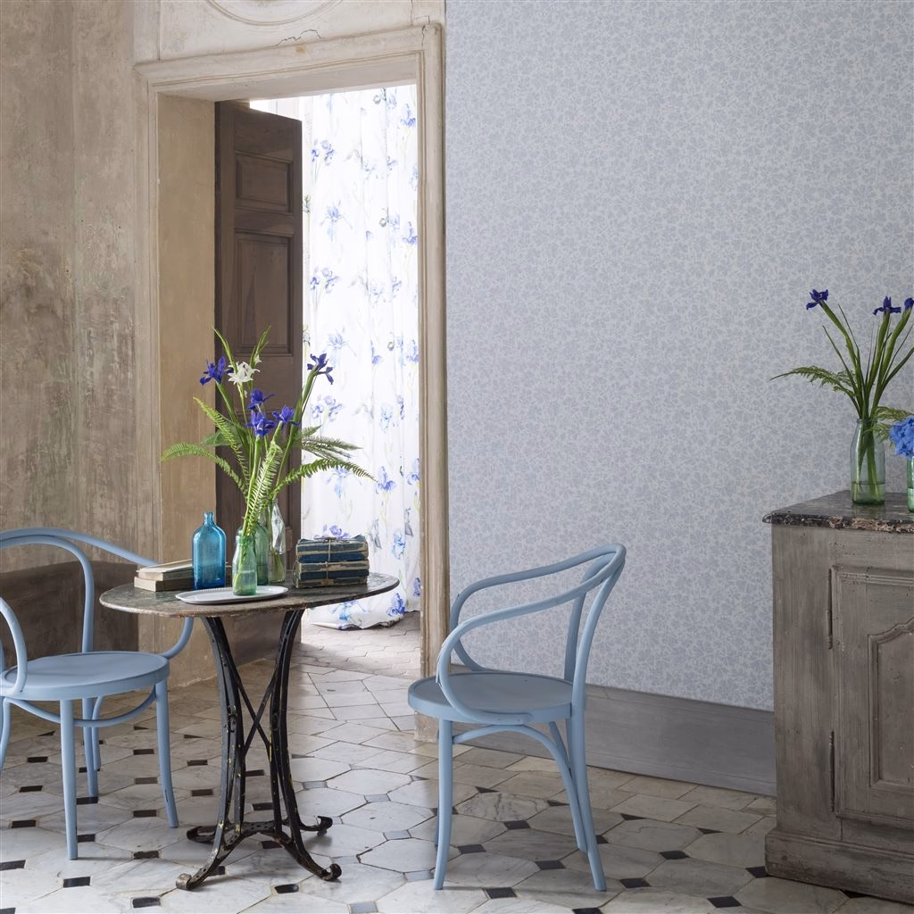 Обои Designers Guild Marquisette Arlay-Duck Egg PDG686/05 фото в интерьере