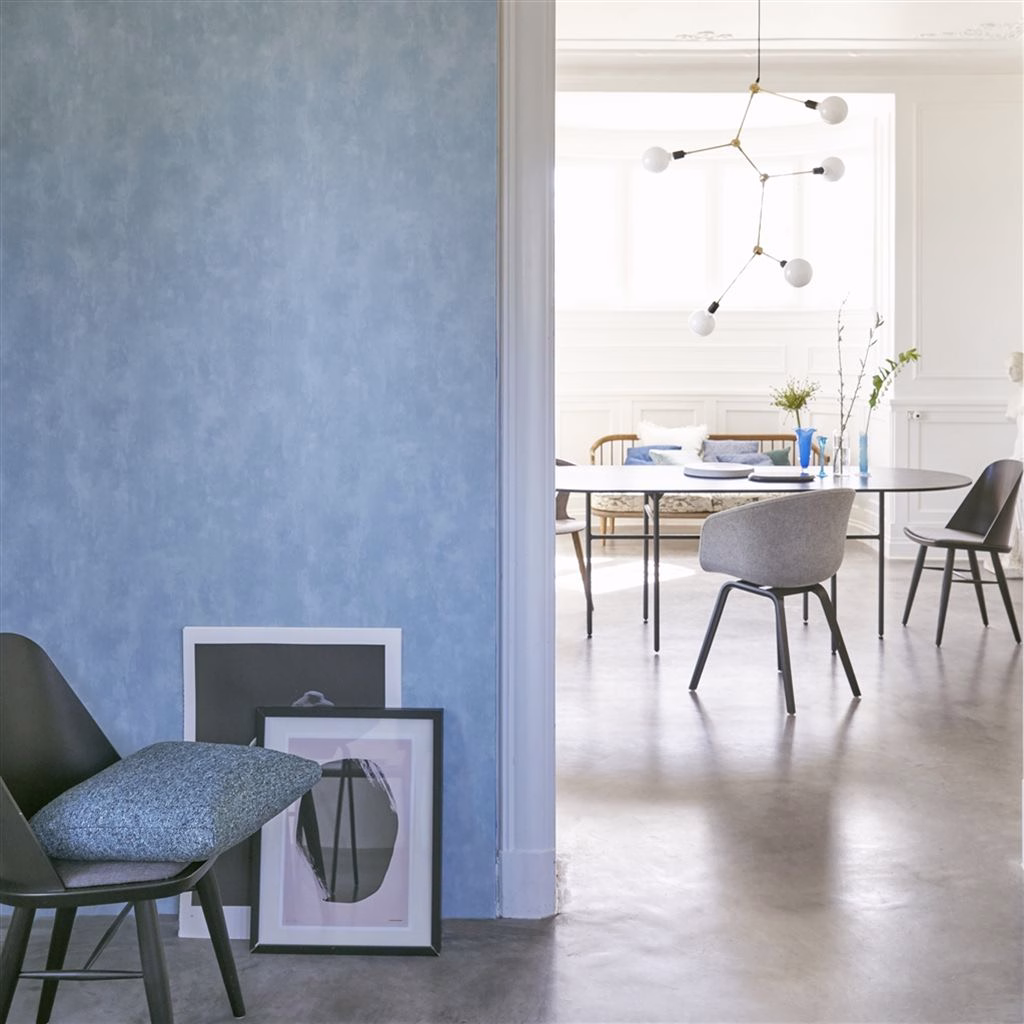 Обои Designers Guild Parchment Aqua PDG719/25 фото в интерьере