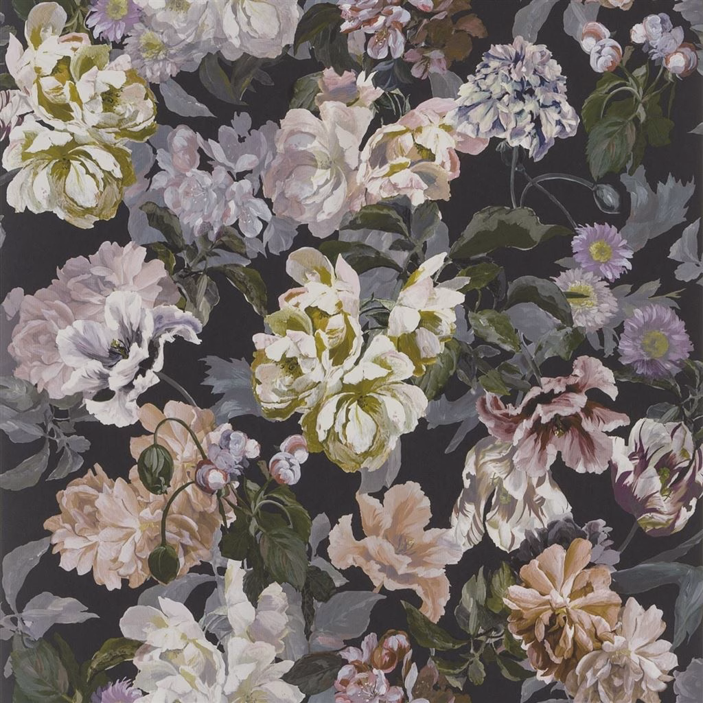 Обои Designers Guild Tulipa Stellata Delft Flower Charcoal PDG1033/01
