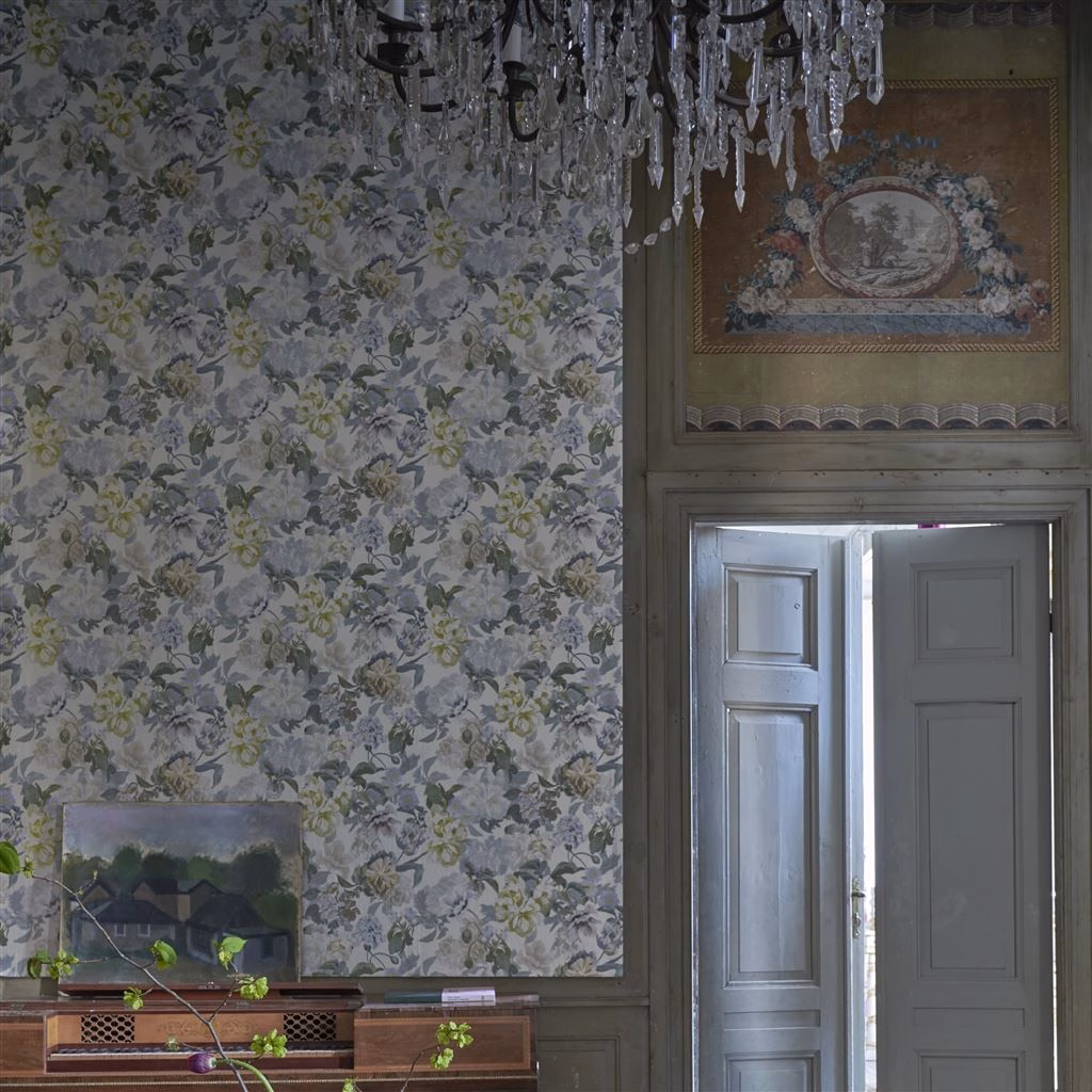 Обои Designers Guild Tulipa Stellata Delft Flower Pewter PDG1033/05
