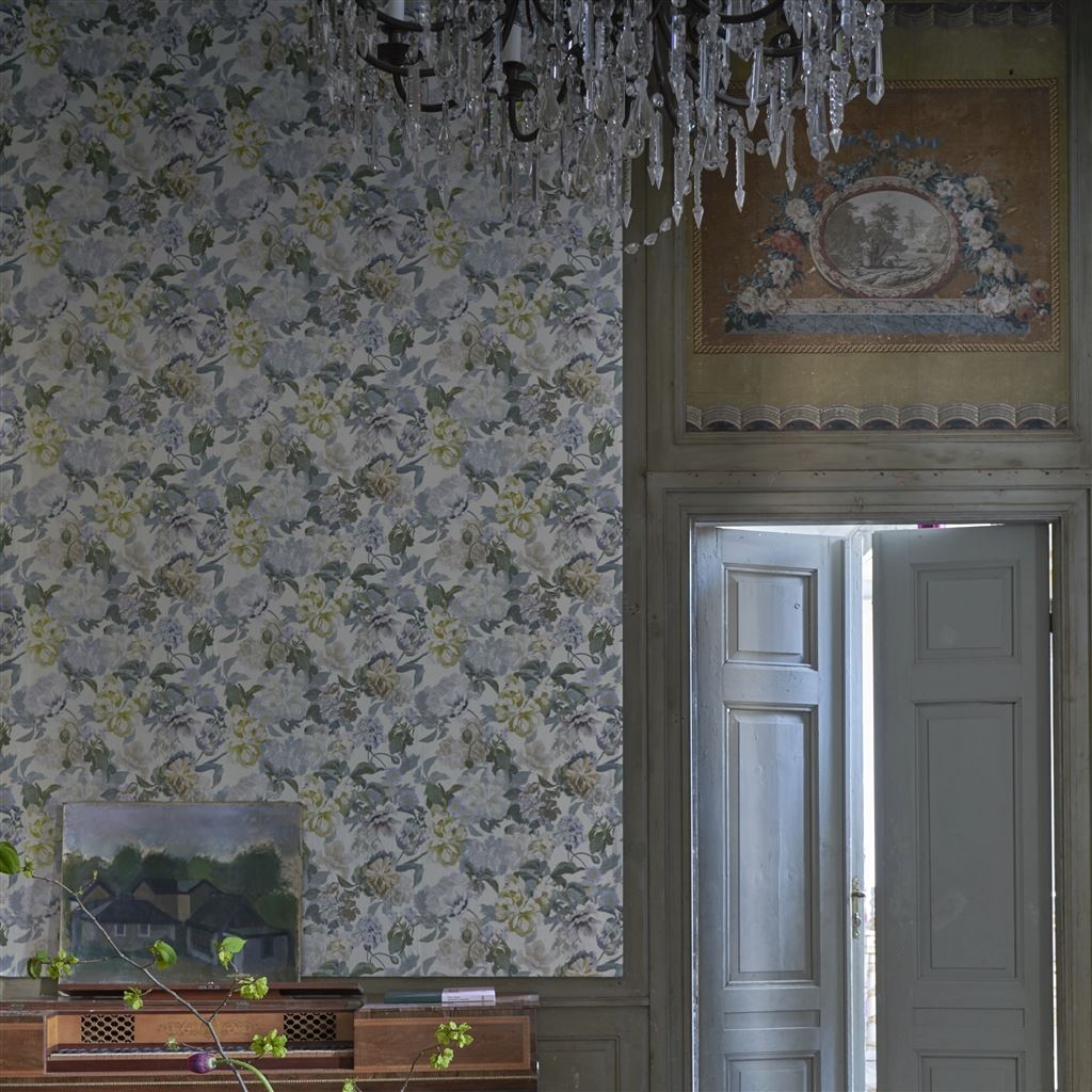 Обои Designers Guild Tulipa Stellata Delft Flower Pewter PDG1033/05