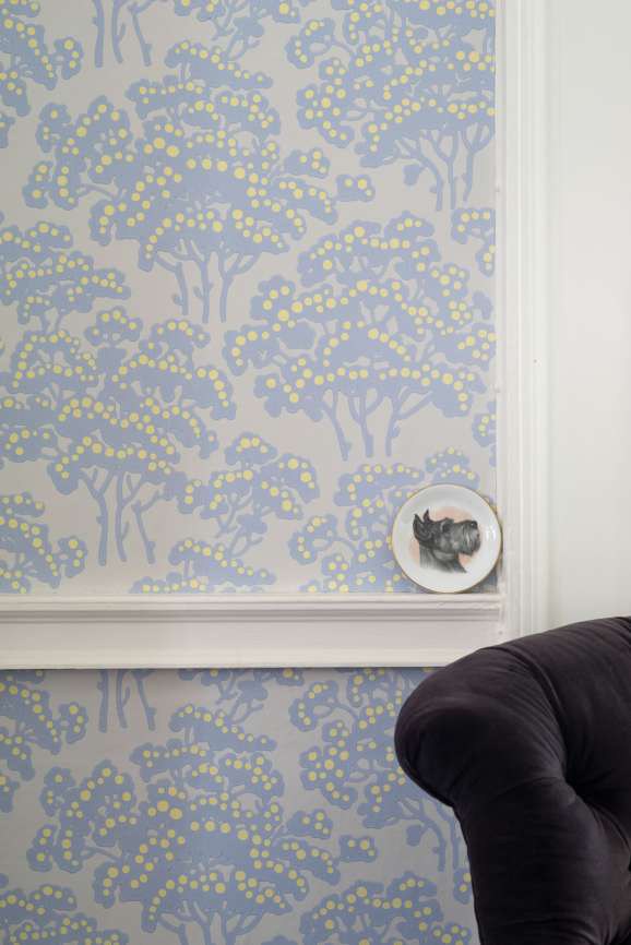 Обои Farrow & Ball Grace & Favour Hornbeam BP 5006 фото в интерьере