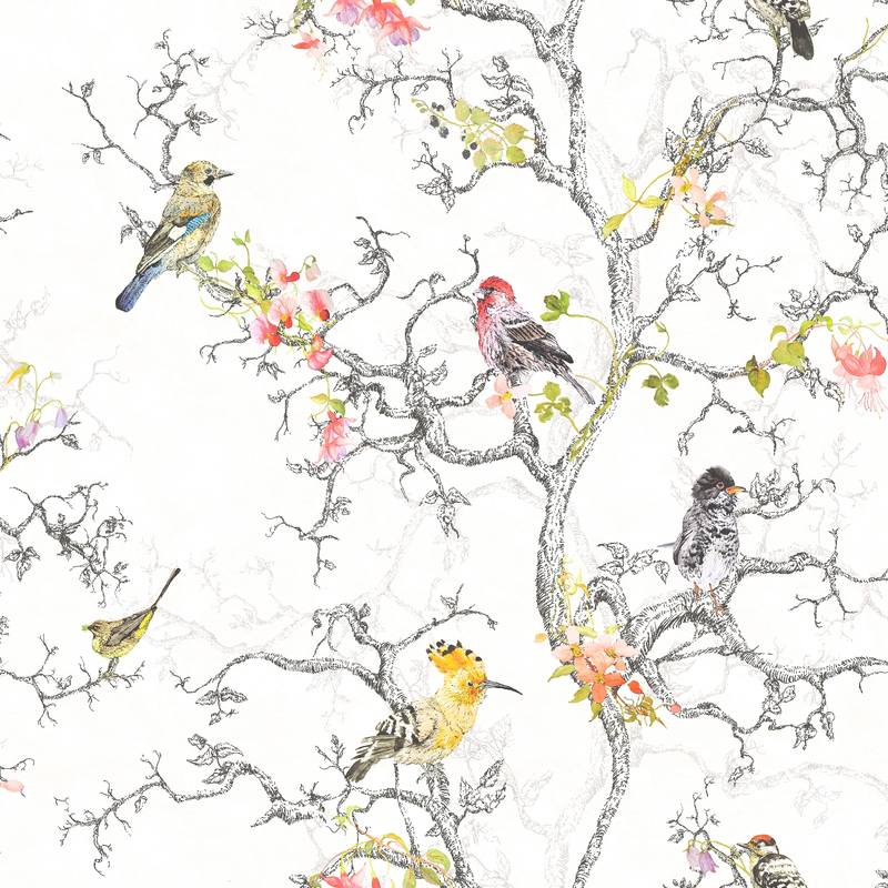 Обои Holden Glasshouse Birdwatch White 97892