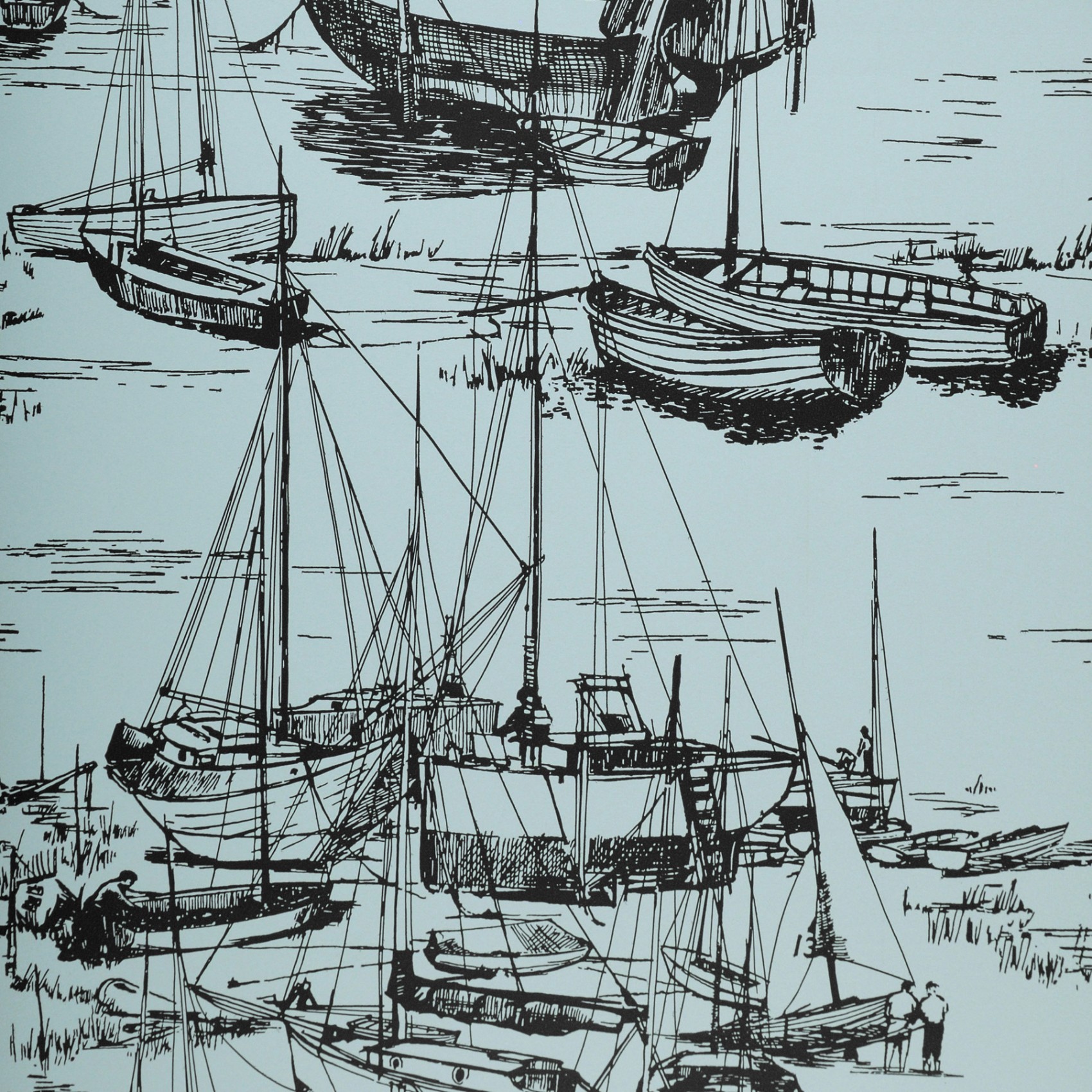 Обои Little Greene 20th Century Papers Zingara - Cerulean Sea 0288ZICERUL