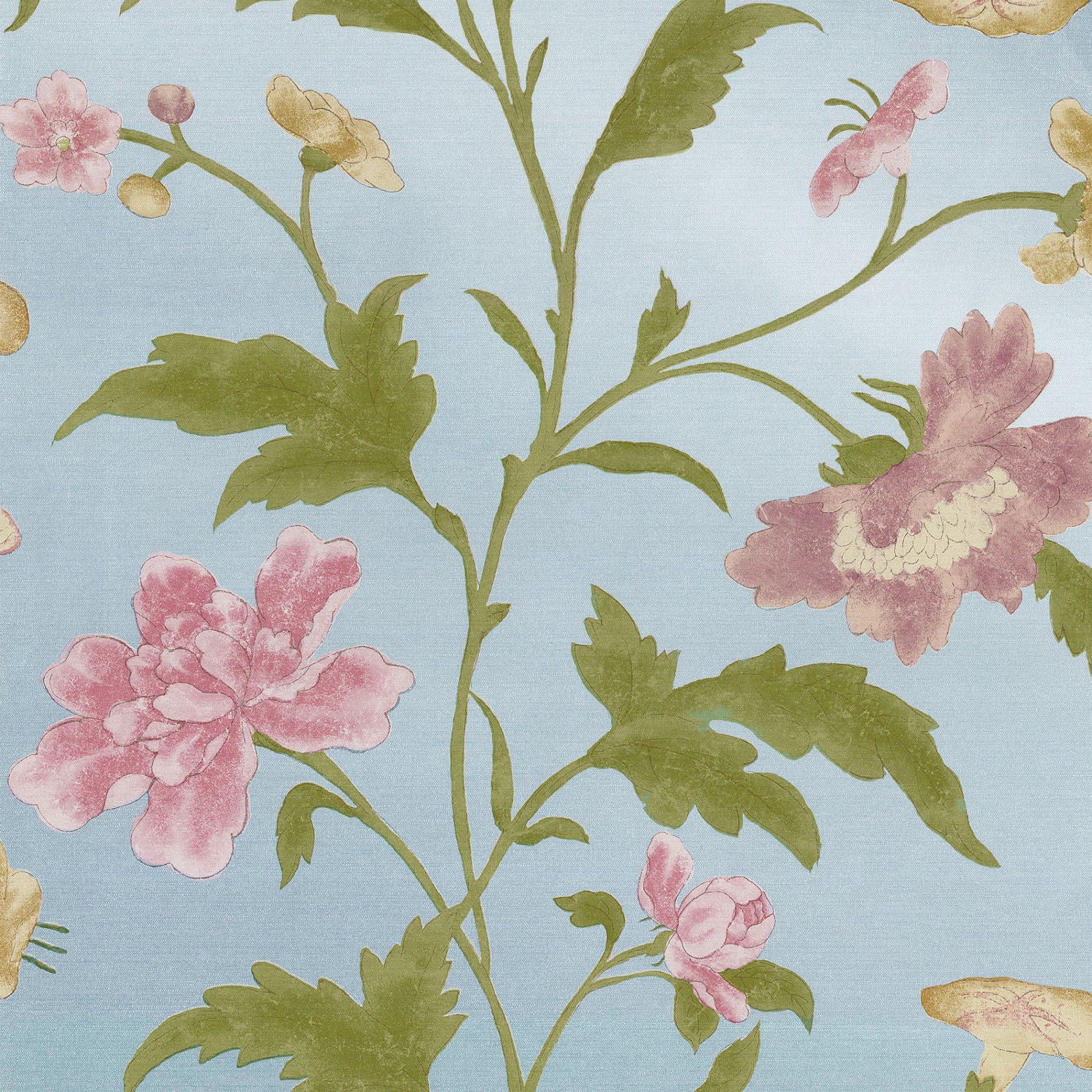 Обои Little Greene Archive Trails China Rose − Blue Lustre 0247CHBLUEL
