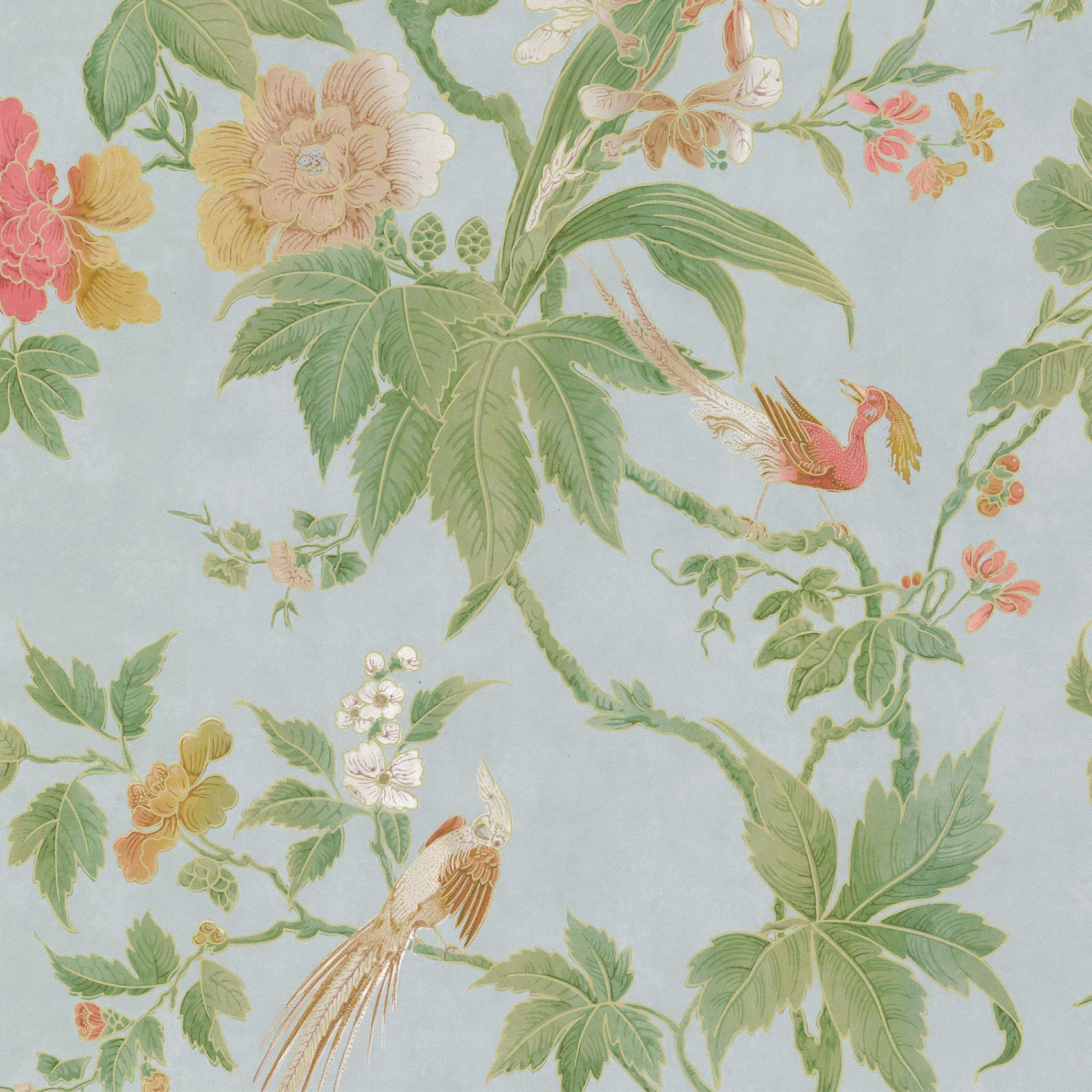 Обои Little Greene Archive Trails Paradise − Blue 0247PABLUEZ
