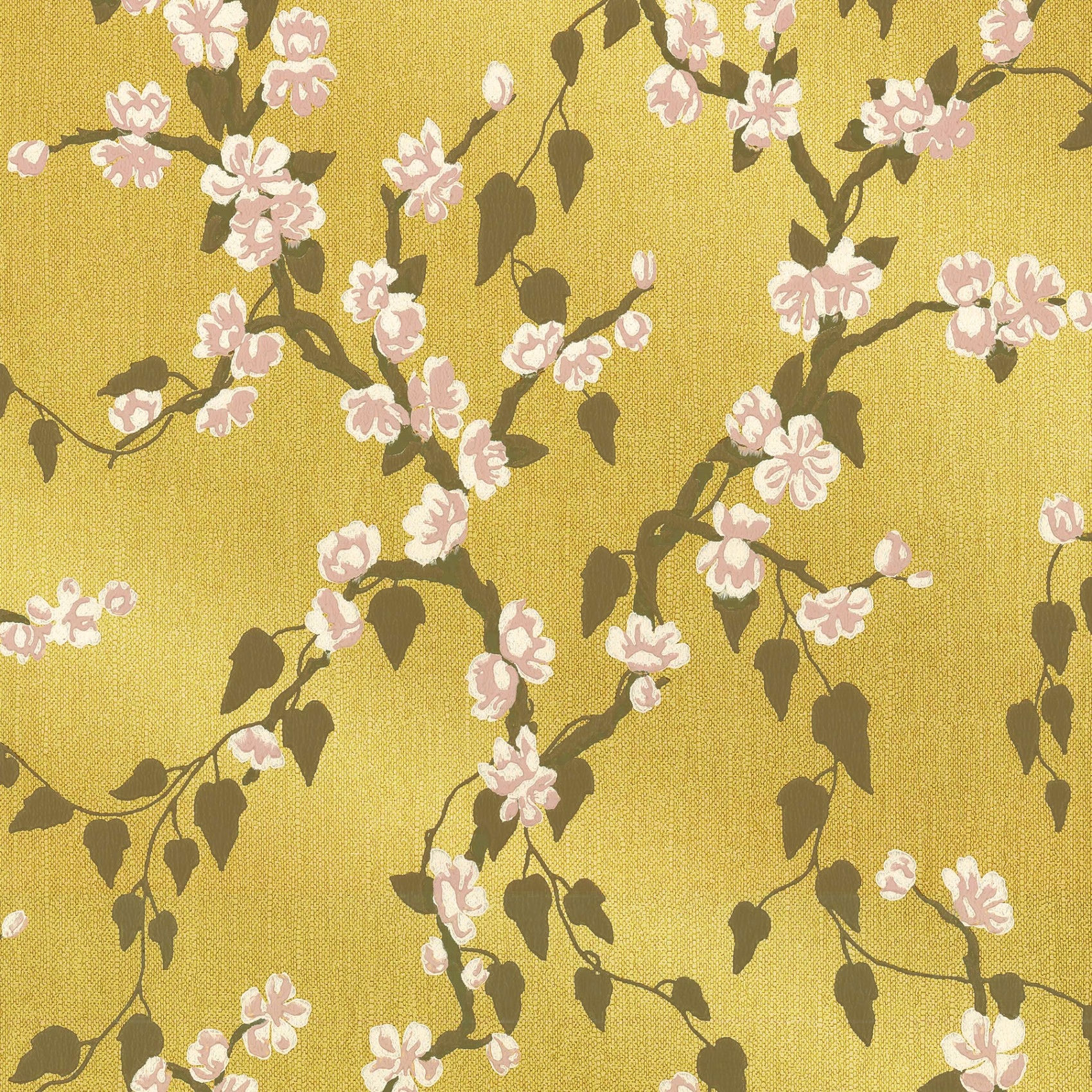 Обои Little Greene Archive Trails Sakura − Yellow Lustre 0247SAYELLO