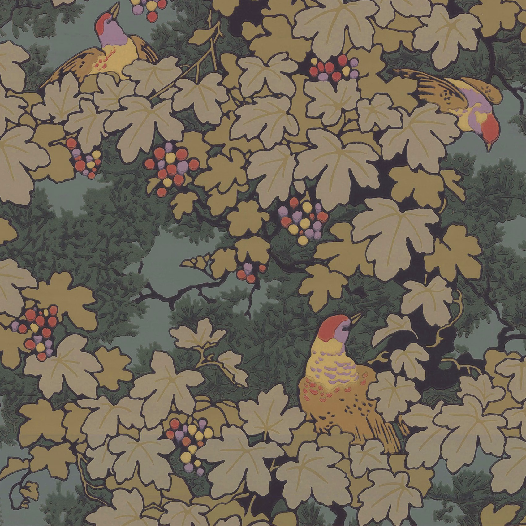 Обои Little Greene Archive Trails Vine - Verde 0247VIVERDE