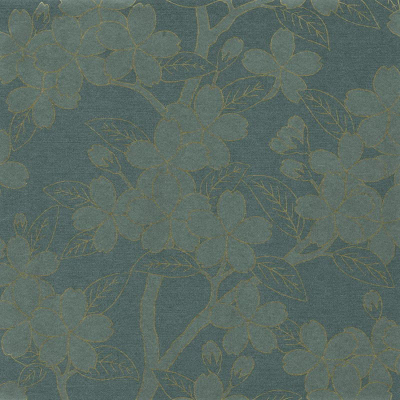 Обои Little Greene 20th Century Papers Camellia - Teal 0275CATEALZ