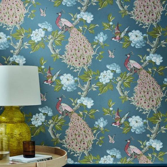 Обои Little Greene National Trust Papers Pavona - Sylvie 0245PASYLVI фото в интерьере