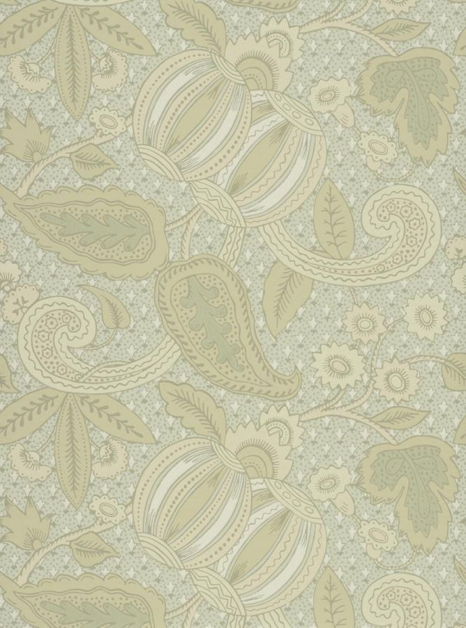 Обои Little Greene National Trust Papers Pomegranate - Green Scale 0245POGREEN