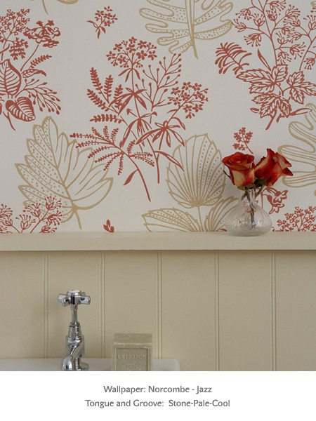 Обои Little Greene 1950s Wallpaper Norcombe - Jazz фото в интерьере
