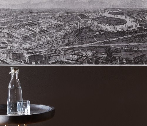 Обои Little Greene Painted Papers Thames Border - Latitude 0286THLATIT фото в интерьере