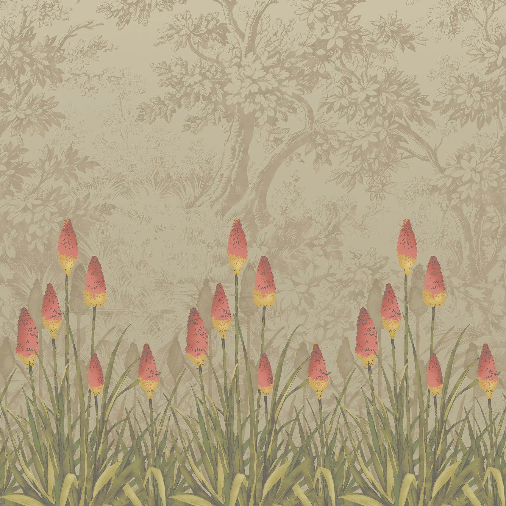Обои Little Greene London Wallpapers IV Upper Brook Street − Midi 0251UBMIDIZ