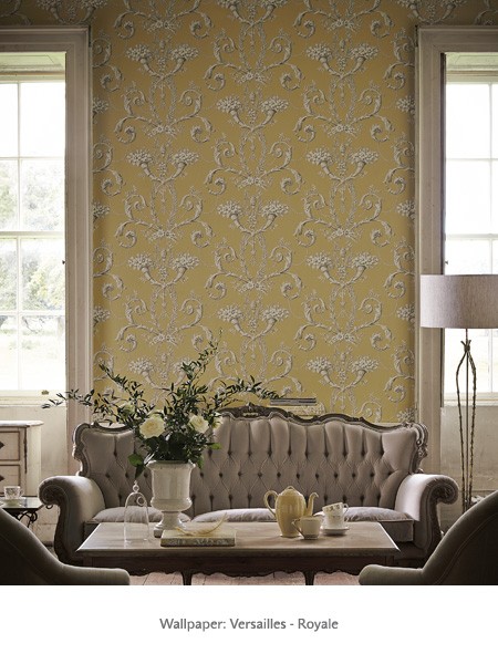 Обои Little Greene Revolution Papers Versailles − Royale 0284VEROYAL фото в интерьере