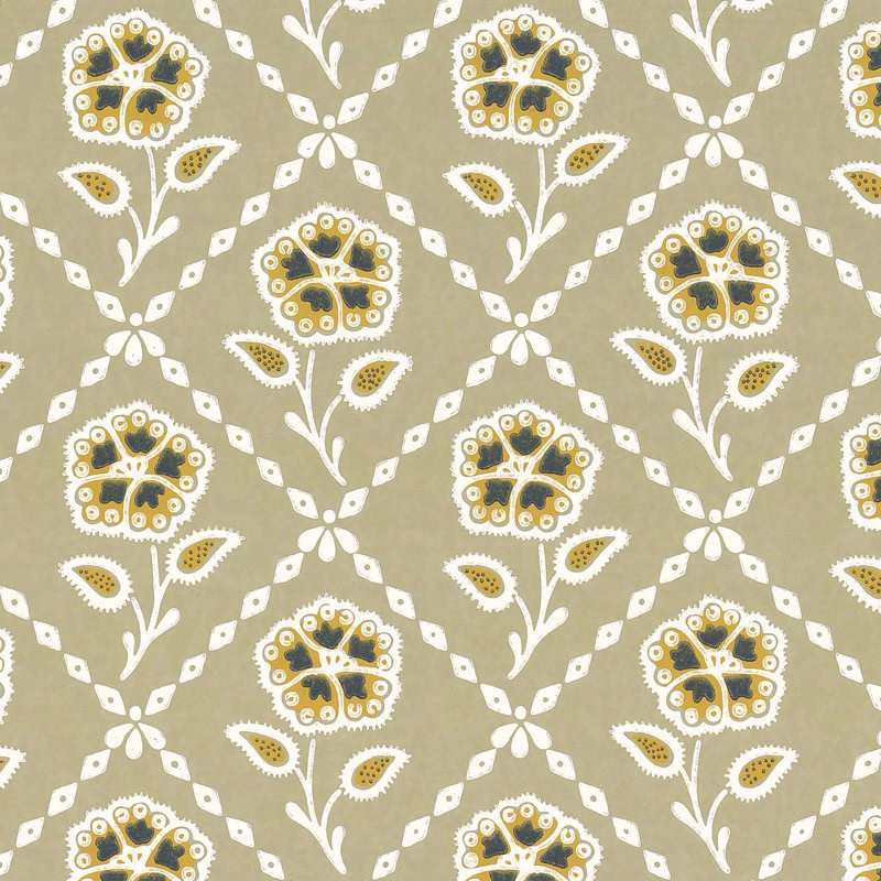 Обои Little Greene Revolution Papers Whitehall - Moutarde 0284WHMOUTA