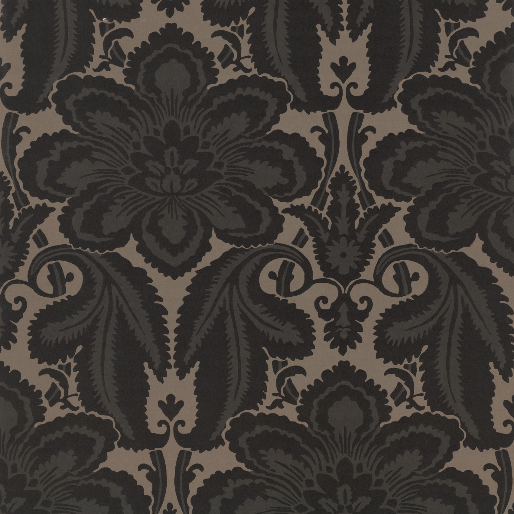 Обои Little Greene London Wallpapers IV Albemarle St − Charcoal 0251ALCHARC