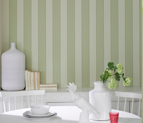 Обои Little Greene Painted Papers Paint Spot - Custard/Apple 0286PSCUSTA фото в интерьере