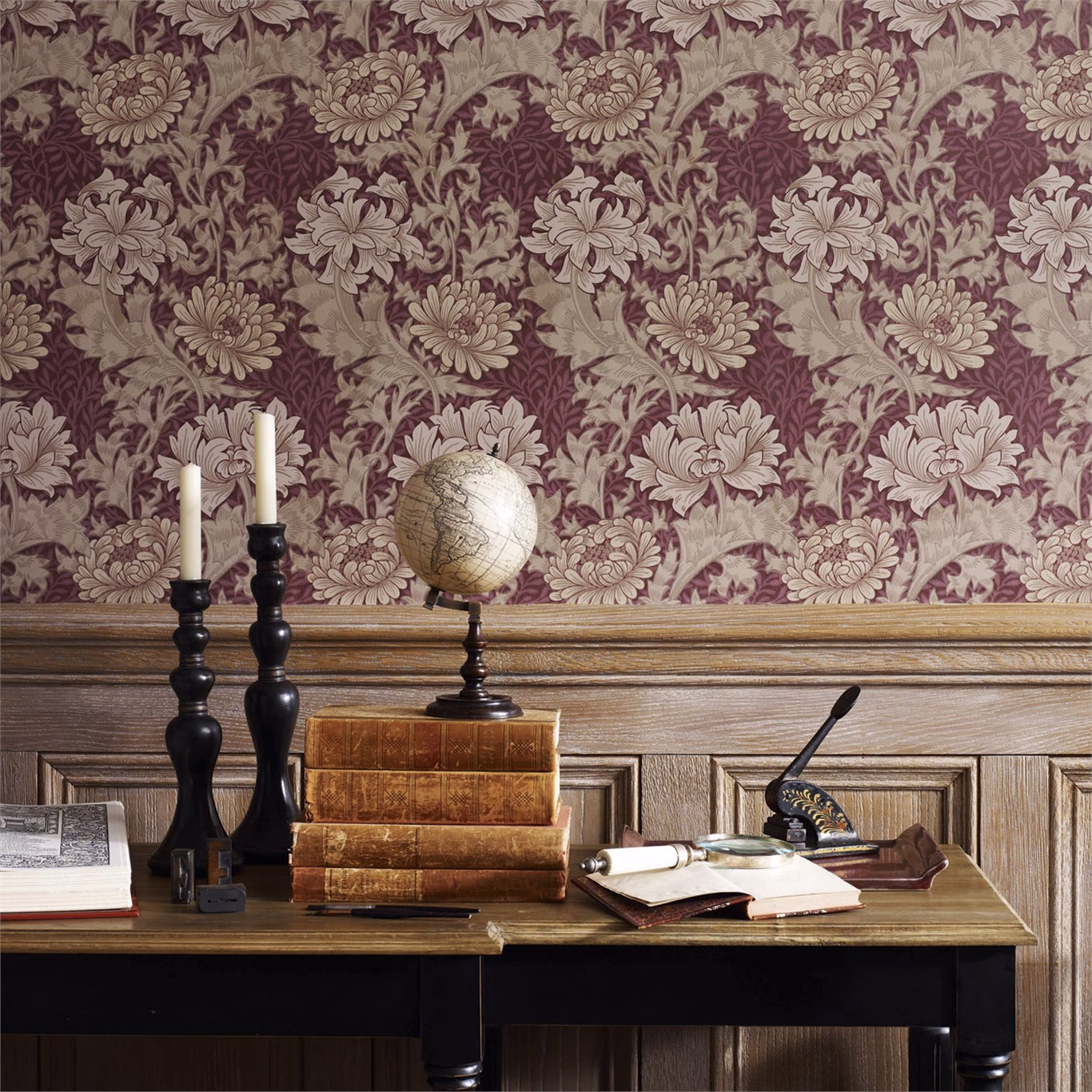 Обои Morris Archive Wallpapers II Chrysanthemum 212548 фото в интерьере