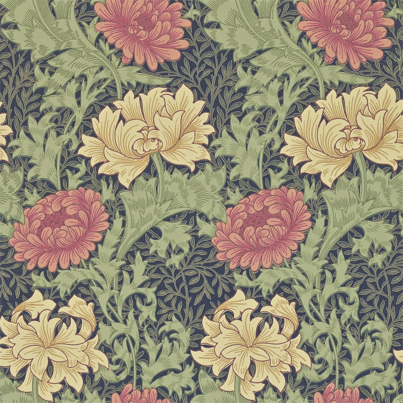 Обои Morris Archive Wallpapers II Chrysanthemum 212549