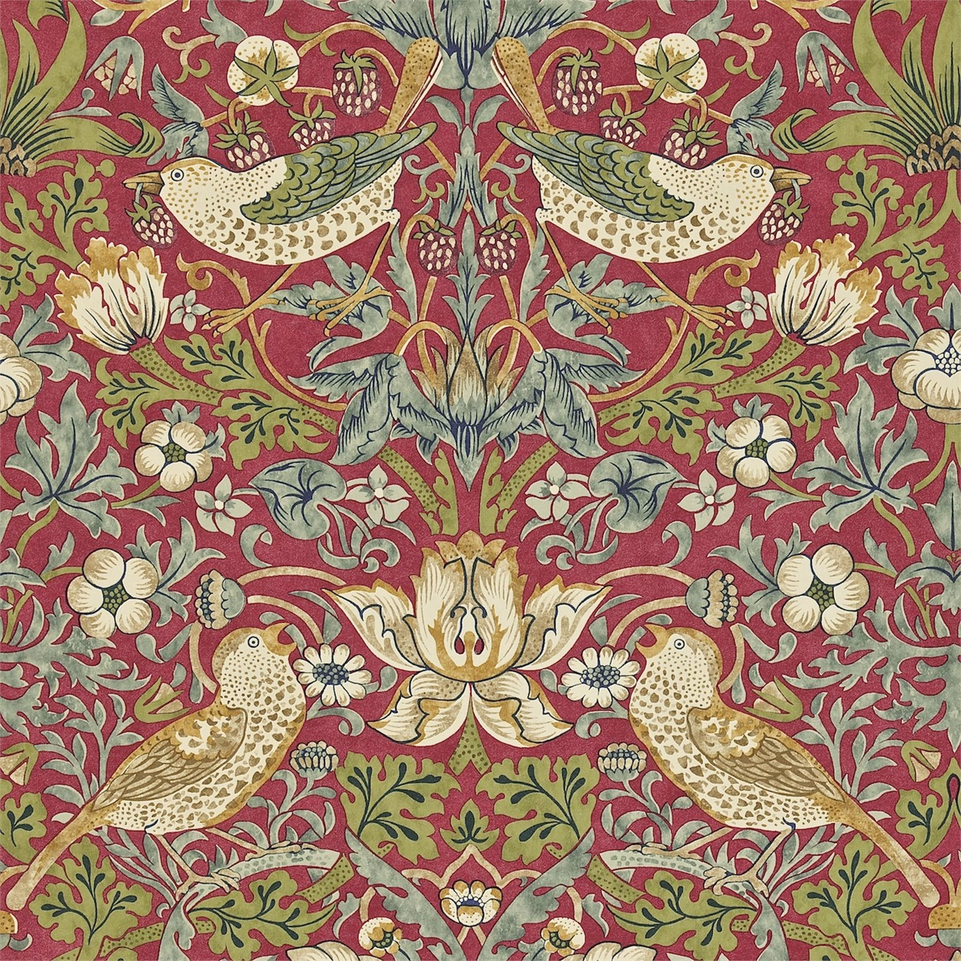 Обои Morris Archive Wallpapers II Strawberry Thief 216848/212563