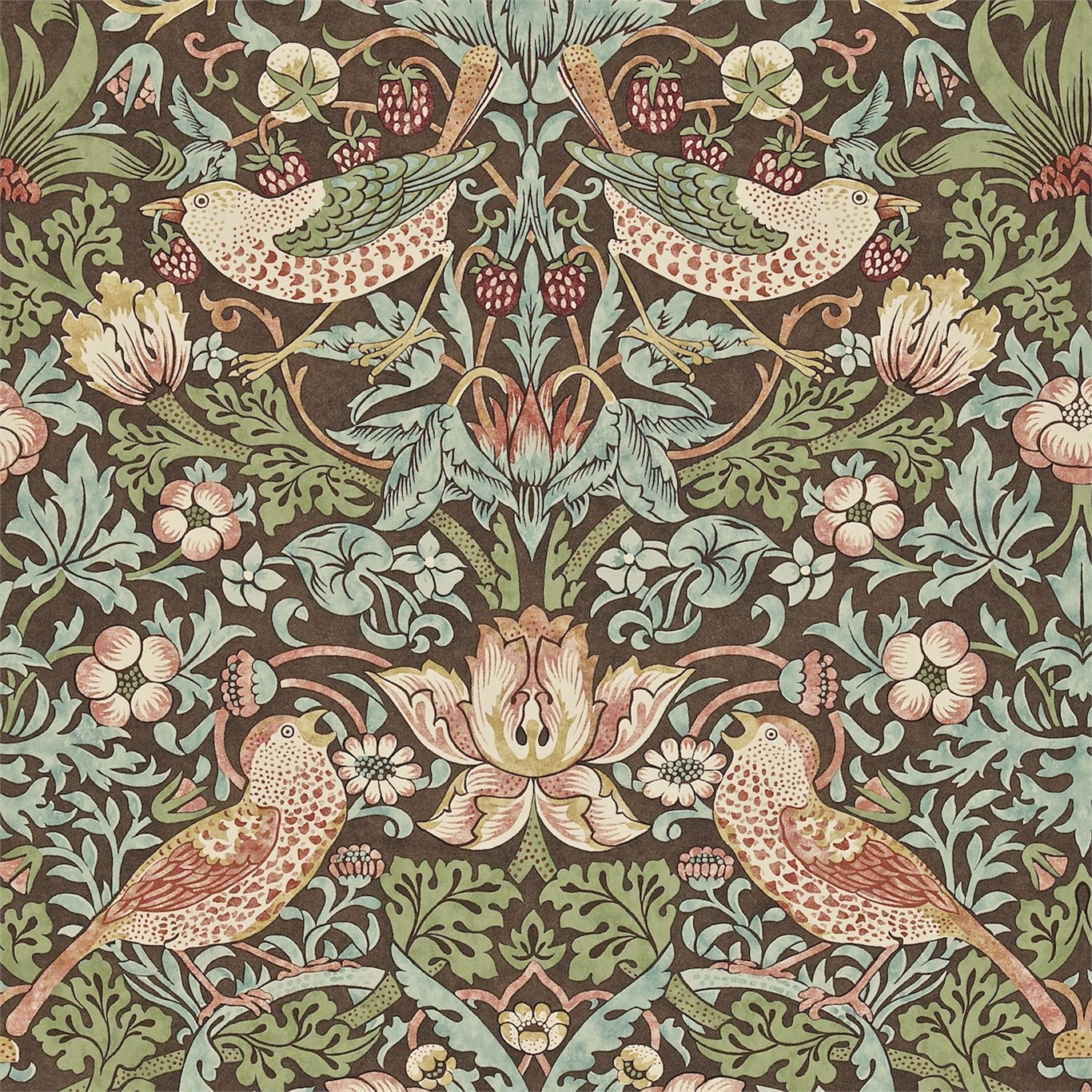 Обои Morris Archive Wallpapers II Strawberry Thief 212565/216868