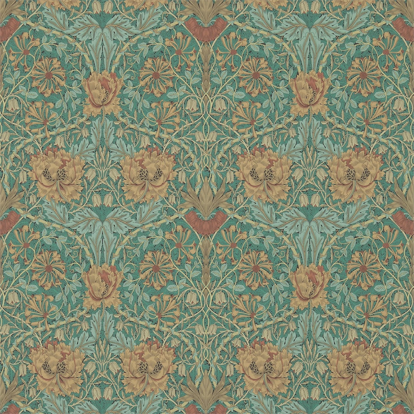 Обои Morris Archive Wallpapers III Honeysuckle & Tulip 214704