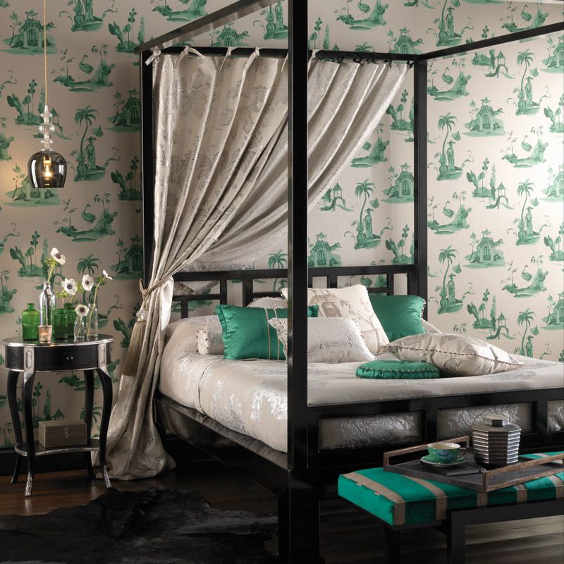 Обои Osborne & Little Album 6 Palais Chinois W6011-09 фото в интерьере