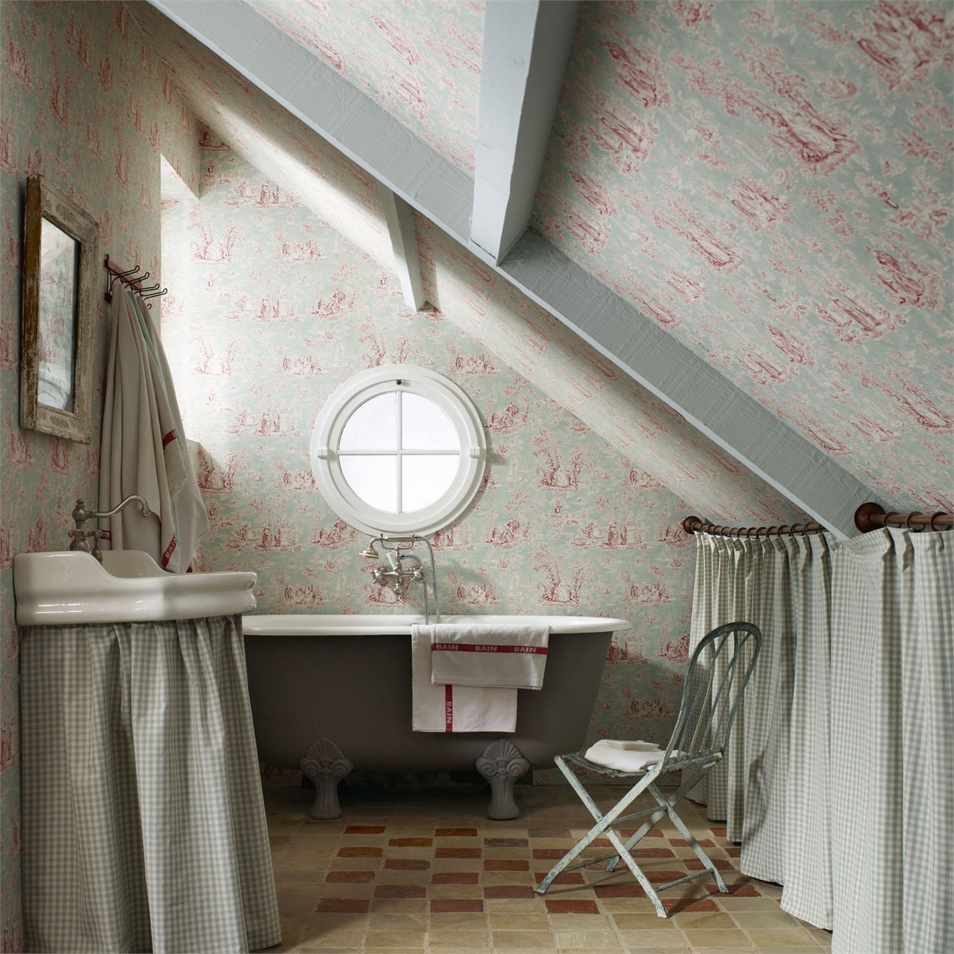 Обои Sanderson Fabienne Josette 214067 фото в интерьере