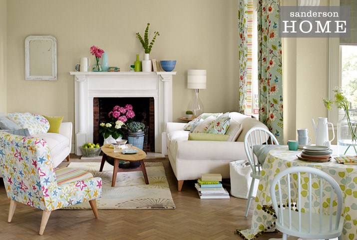 Обои Sanderson Madison Ocelli 212833 фото в интерьере