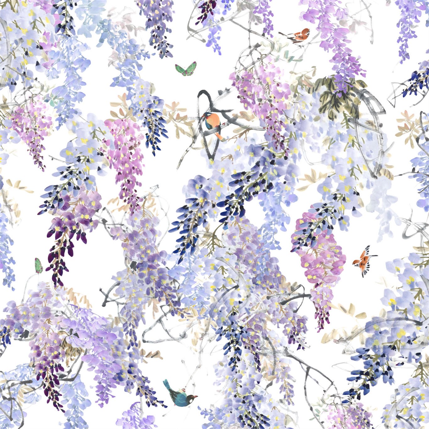 Панно Sanderson Waterperry Wisteria Falls Panel B 216297