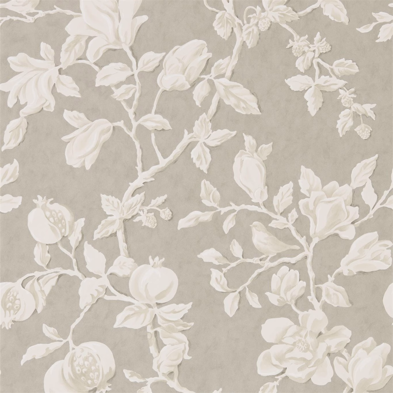 Обои Sanderson Woodland Walk Magnolia & Pomegranate 215722