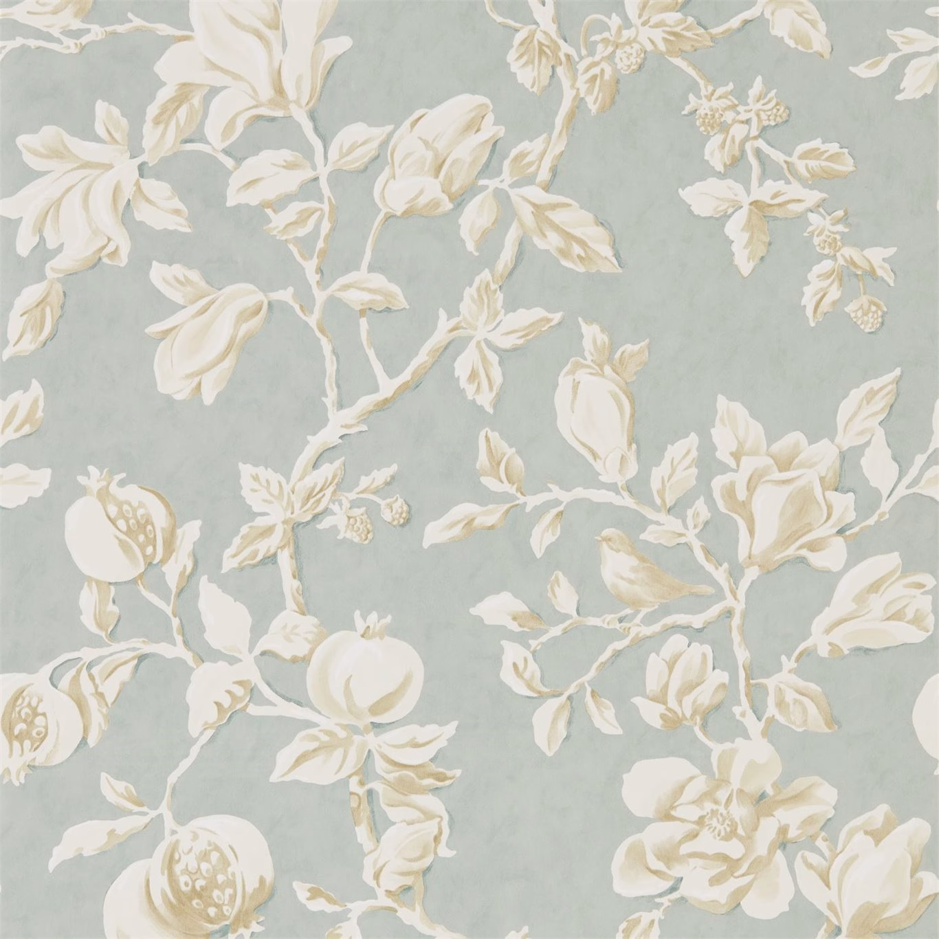 Обои Sanderson Woodland Walk Magnolia & Pomegranate 215724