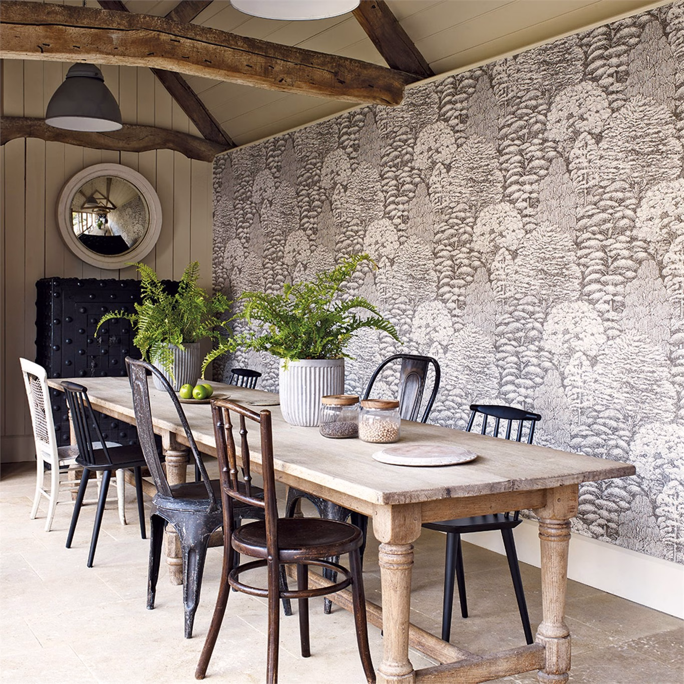 Обои Sanderson Woodland Walk Woodland Toile 215716 фото в интерьере