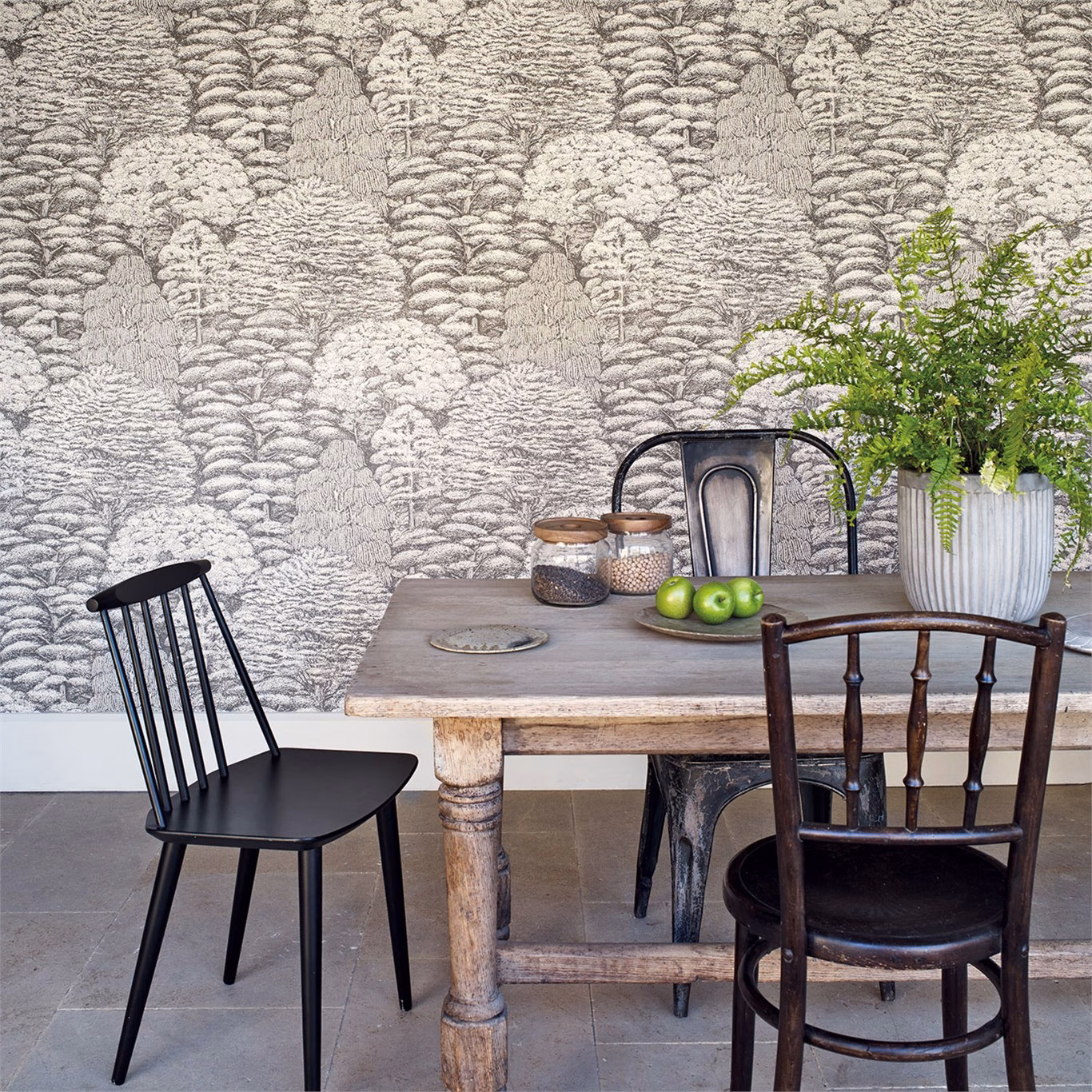 Обои Sanderson Woodland Walk Woodland Toile 215717 фото в интерьере
