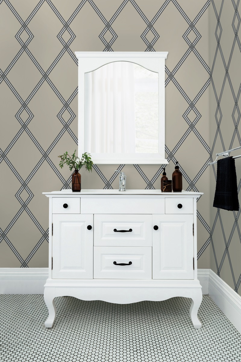 Обои York Conservatory Ribbon Stripe Trellis CY1510 фото в интерьере Обои York Conservatory Ribbon Stripe Trellis CY1510 фото в интерьере