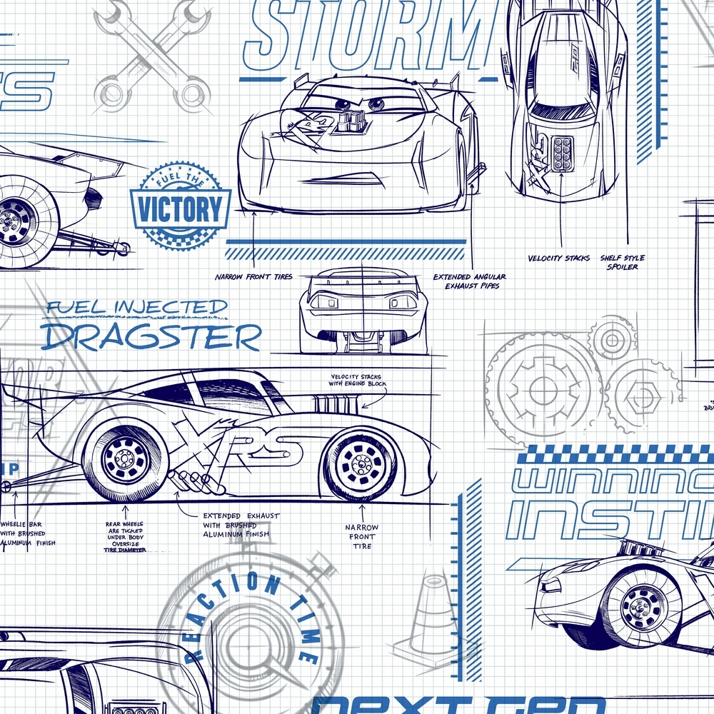 Обои York Disney IV Disney and Pixar Cars Schematic DI0916