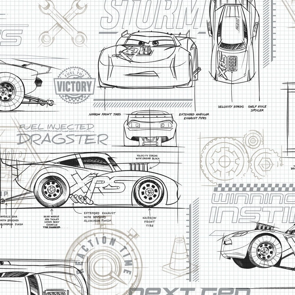 Обои York Disney IV Disney and Pixar Cars Schematic DI0917