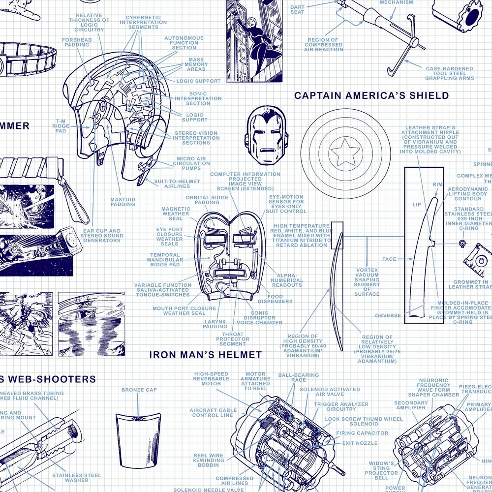 Обои York Disney IV Marvels Heroes Schematics DI0935