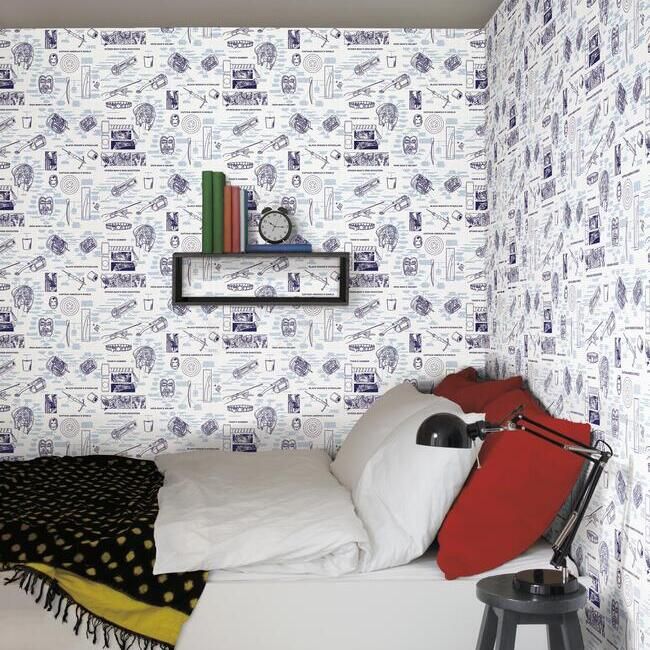 Обои York Disney IV Marvels Heroes Schematics DI0935 фото в интерьере