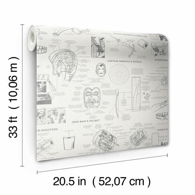 Обои York Disney IV Marvels Heroes Schematics DI0937