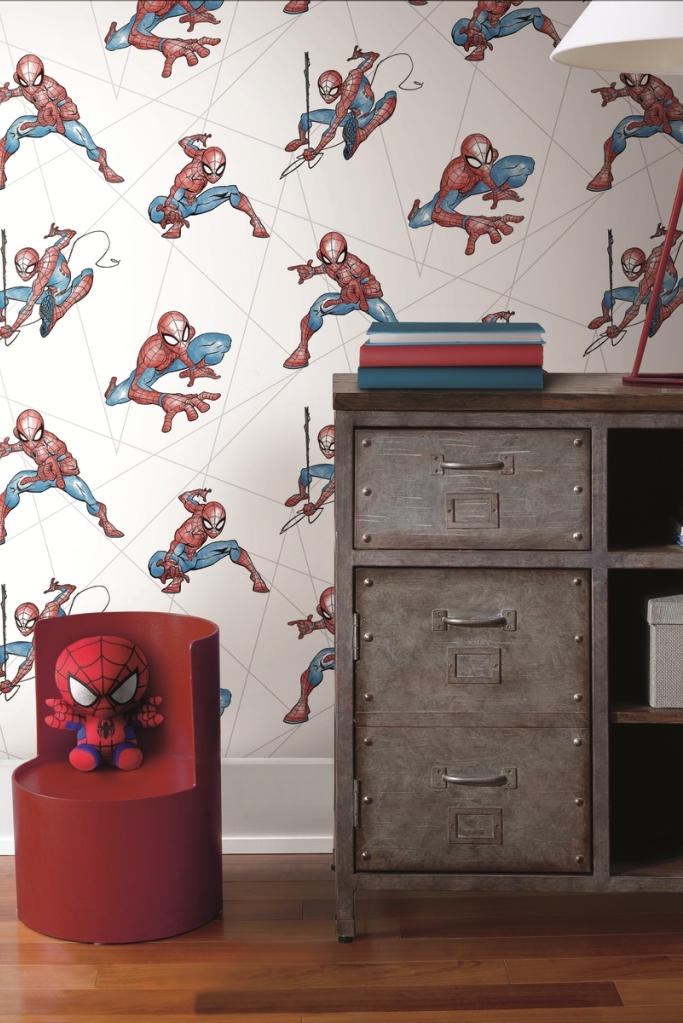 Обои York Disney IV Spider-Man Fracture DI0939 фото в интерьере Обои York Disney IV Spider-Man Fracture DI0939 фото в интерьере