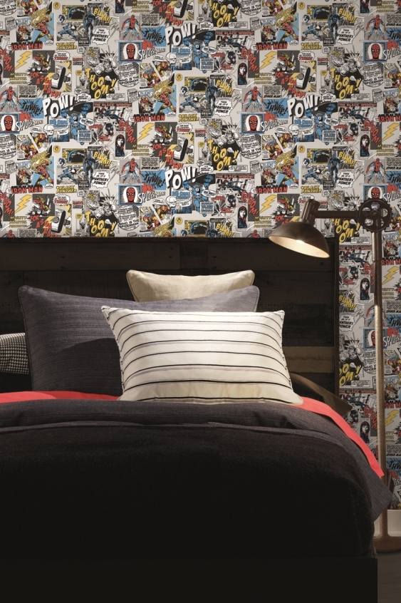 Обои York Disney IV Marvel Comics Pow! DI0944 фото в интерьере Обои York Disney IV Marvel Comics Pow! DI0944 фото в интерьере