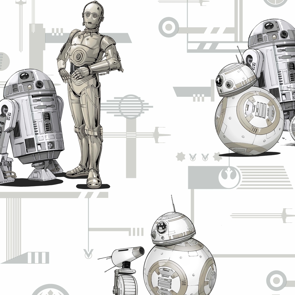 Обои York Disney IV Star Wars: The Rise of Skywalker, Droids! DI0947 Обои York Disney IV Star Wars: The Rise of Skywalker, Droids! DI0947