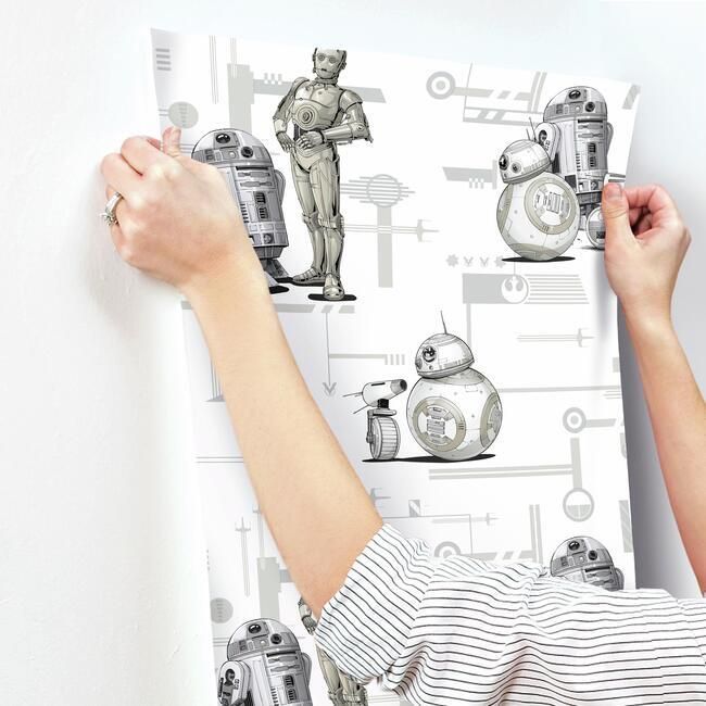 Обои York Disney IV Star Wars: The Rise of Skywalker, Droids! DI0947 Обои York Disney IV Star Wars: The Rise of Skywalker, Droids! DI0947