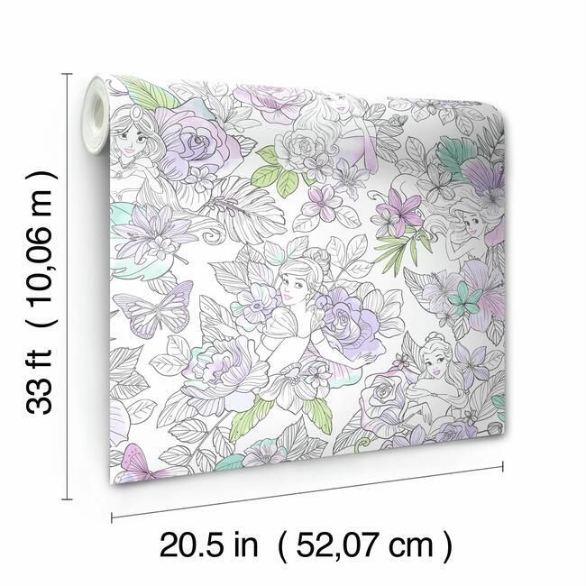 Обои York Disney IV Disney Princess Royal Floral DI0964