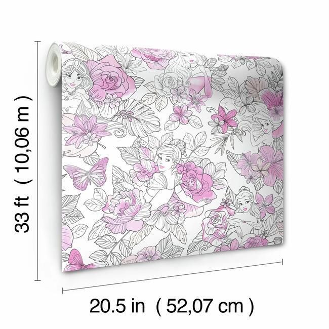 Обои York Disney IV Disney Princess Royal Floral DI0965