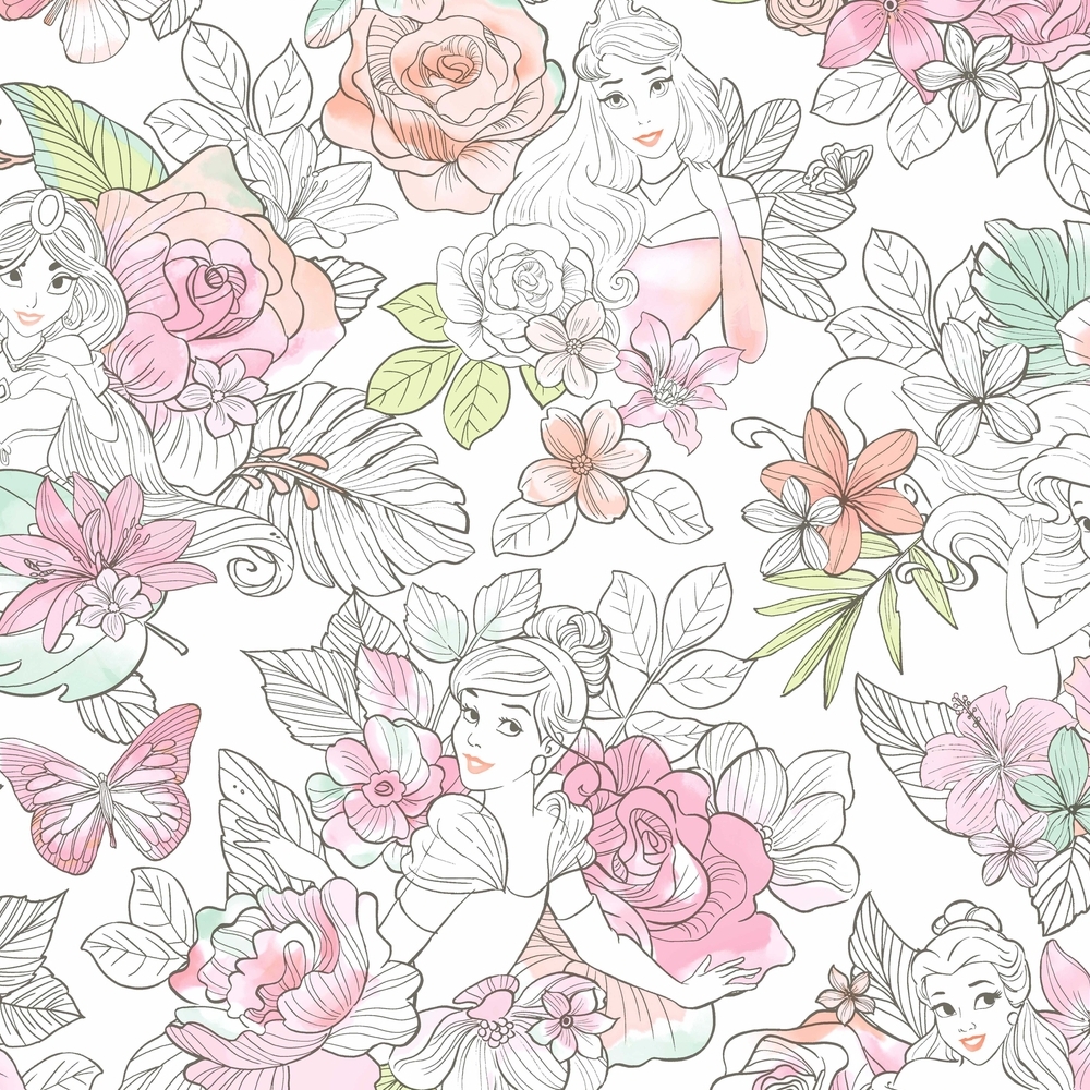 Обои York Disney IV Disney Princess Royal Floral DI0966